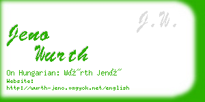 jeno wurth business card